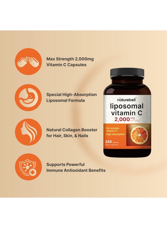 NatureBell Liposomal Vitamin C 2,000mg Per Serving, 240 Capsules | High Absorption Fat-Soluble Vitamins - Immune Support - Collagen Booster - Antioxidant Supplement - Non-GMO - Image 3