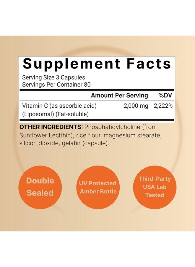 NatureBell Liposomal Vitamin C 2,000mg Per Serving, 240 Capsules | High Absorption Fat-Soluble Vitamins - Immune Support - Collagen Booster - Antioxidant Supplement - Non-GMO - Image 2