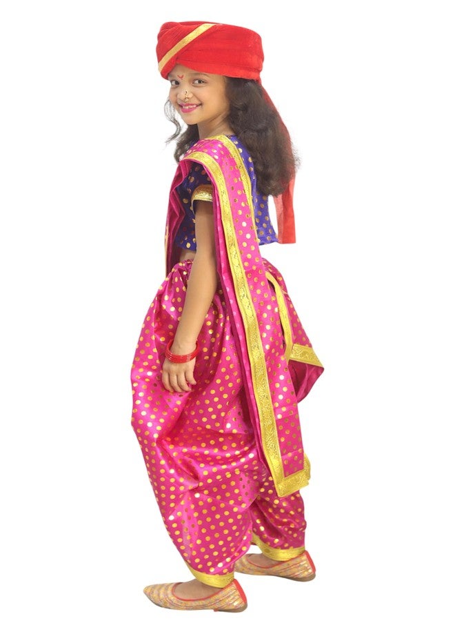 TWINKLE TOTS Rani Lakxmi Bai Dress for Girls Kids Costume With Complete Accessories Jhansi Ki Rani Costume - Image 3