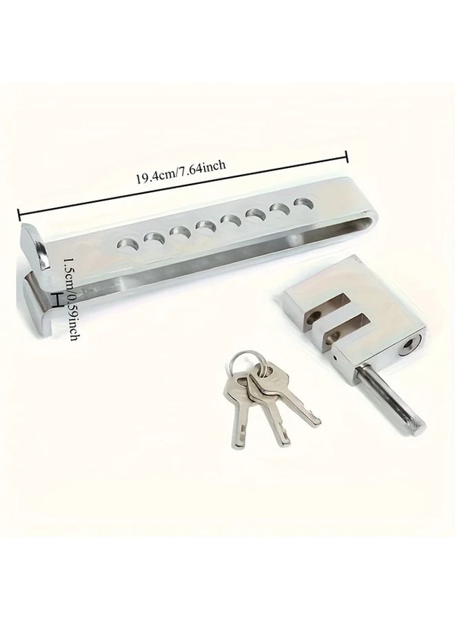 Multicolor Stainless Steel Car Brake Pedal Lock Anti Theft Protection with Key and Installation Tool - Image 2