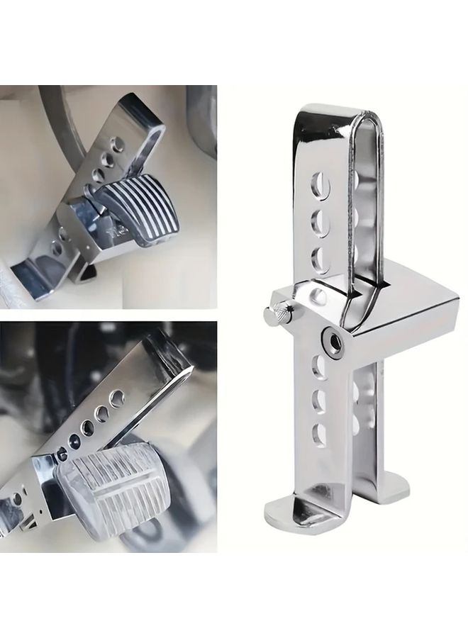 Multicolor Stainless Steel Car Brake Pedal Lock Anti Theft Protection with Key and Installation Tool - Image 3