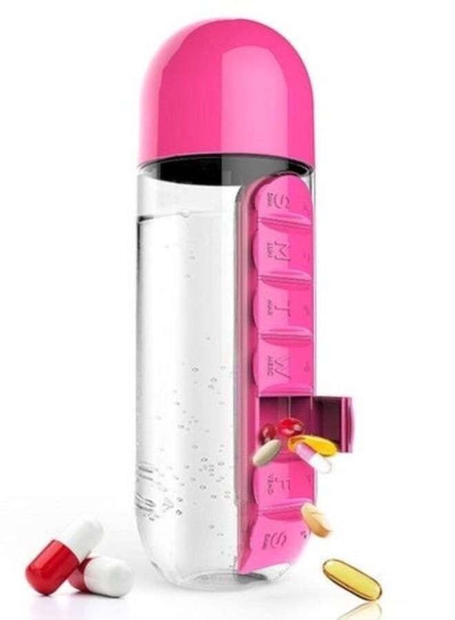 ACLIX Pill Pro Organizer And Water Bottle Pink - Image 2