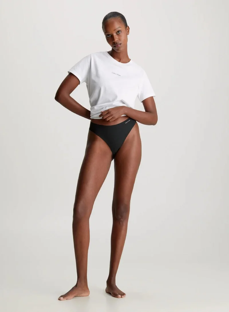 Calvin Klein Black Thong - Invisibles Cotton for Women | Best Price UAE
