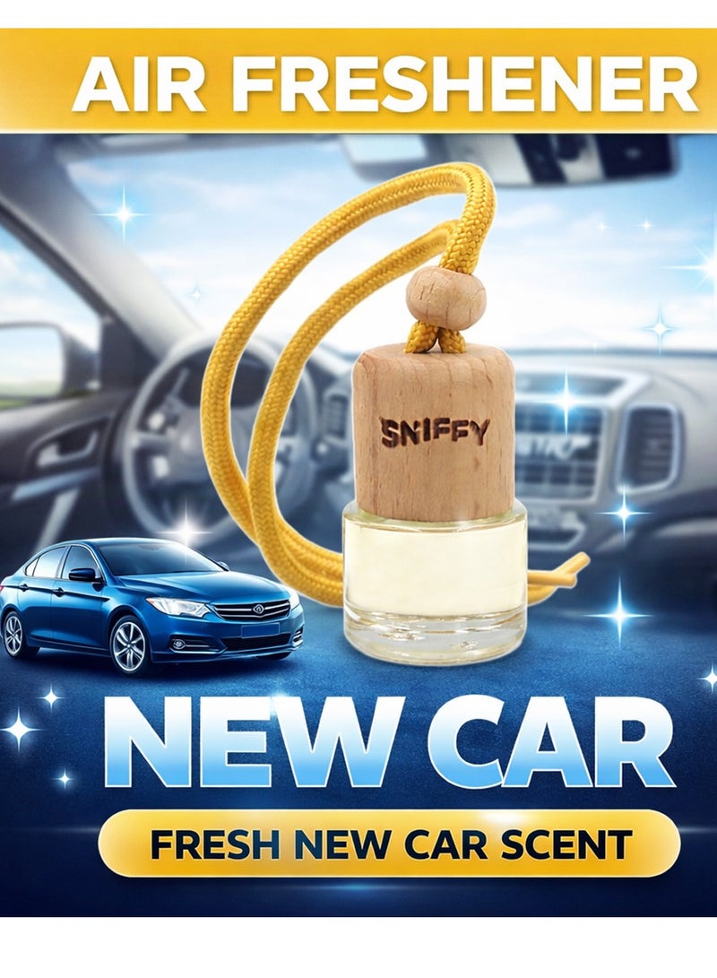 SNIFFY  OCEAN Car Air Freshener Hanging Diffuser – Natural Essential Oil Auto Air Freshener, Alcohol-Free Long Lasting Fresh Ocean Car Scent, Car Rear View Mirror Perfume Bottle for Auto, Home & Office - Image 1