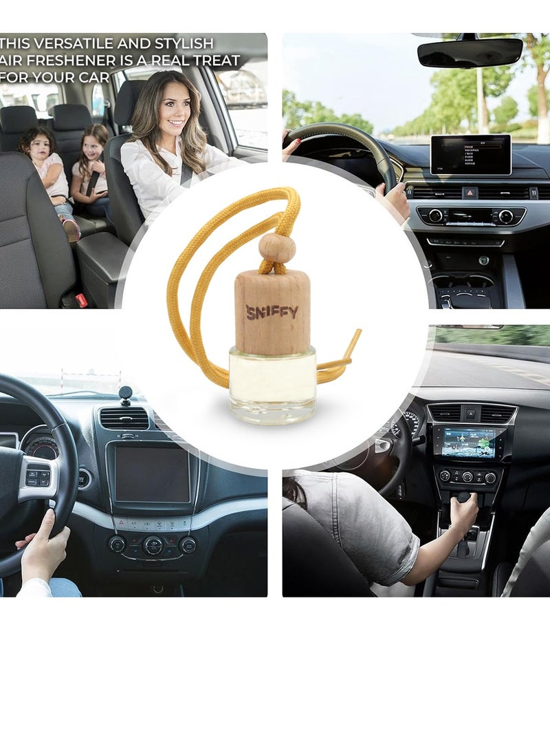 SNIFFY  OCEAN Car Air Freshener Hanging Diffuser – Natural Essential Oil Auto Air Freshener, Alcohol-Free Long Lasting Fresh Ocean Car Scent, Car Rear View Mirror Perfume Bottle for Auto, Home & Office - Image 5