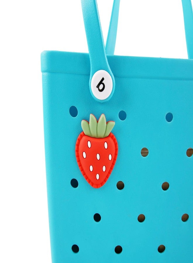 Vagocom Strawberry Stytle Fruit Charm for Bogg Bags and Simply Southern Totes, Insert Decorative Accessory for Rubber Beach Handbag - Image 1