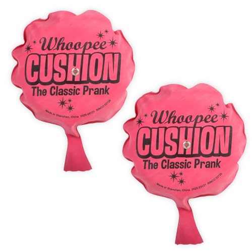 Playbees Self Inflating Whoopie Cushion 2 Pack 6 Inch Classic Prank Toys for Kids and Adults Funny Gag Gifts and Party Favors Reusable Whoopee Cushion Makes Realistic Sounds - Image 1