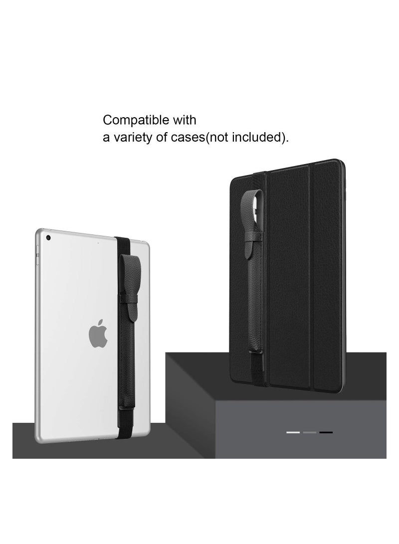 Pencil Holder, Black, with USB Adapter Pocket for Apple Pencil 1st 2nd Generation, Premium Elastic Vegan Leather Sleeve Pouch Compatible with iPad Case - Image 2