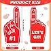 Sinmoe 100 Pieces Mini Foam Finger Football Party Favors 1 Sports Fan Foam Finger Football Party Supply Basketball Baseball Soccer Sporting Events SuppliesRed - Image 4
