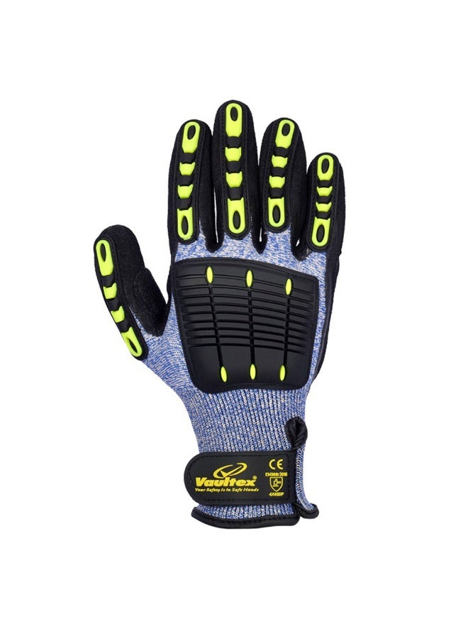 Vaultex RUB72 Nitrile Coated Cut D Impact resistance gloves, Size L, 1 Pair/Pack - Image 1