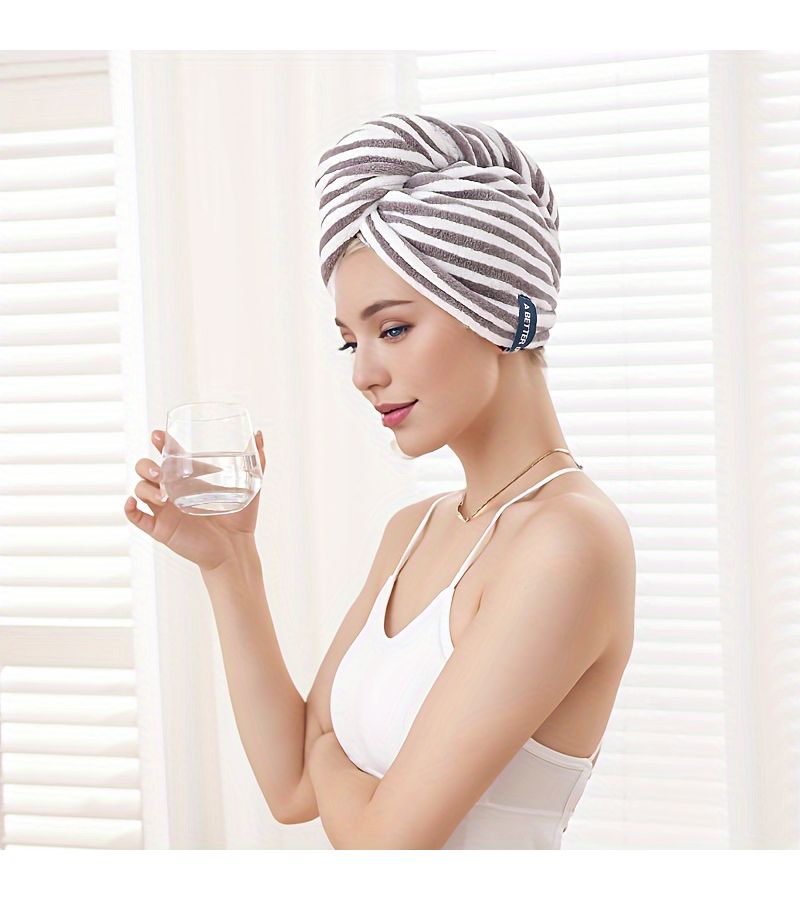 Quick Dry Hair Towel Wrap Soft Absorbent Yang Jin Zi Hui Color Bath Home Essential - Image 4