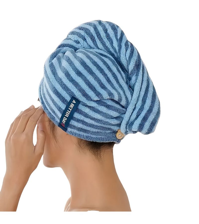 Quick Dry Hair Towel Wrap Soft Absorbent Yang Jin Zi Hui Color Bath Home Essential - Image 2