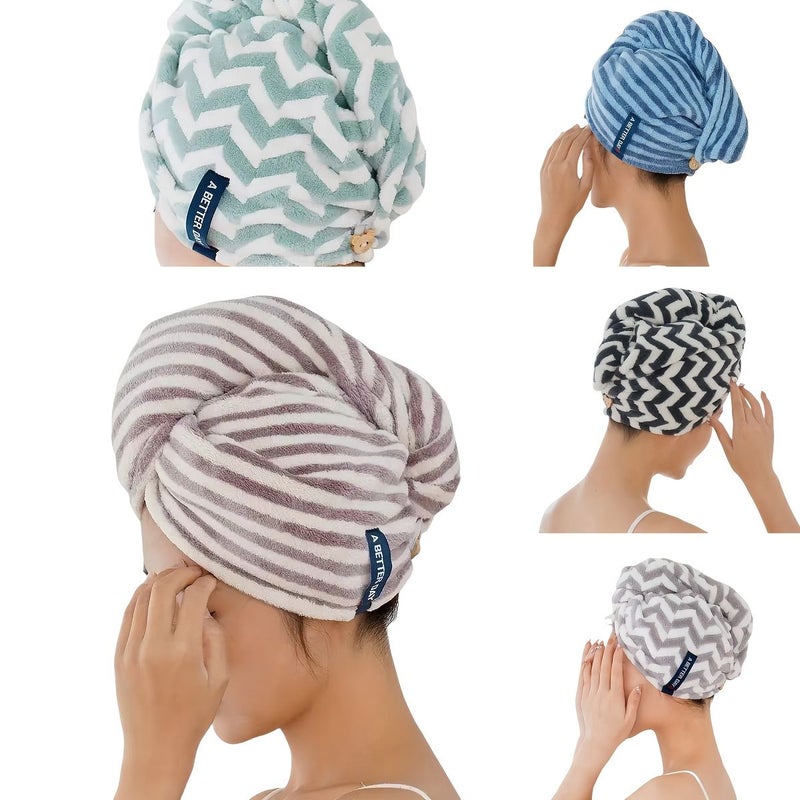 Quick Dry Hair Towel Wrap Soft Absorbent Yang Jin Zi Hui Color Bath Home Essential - Image 1
