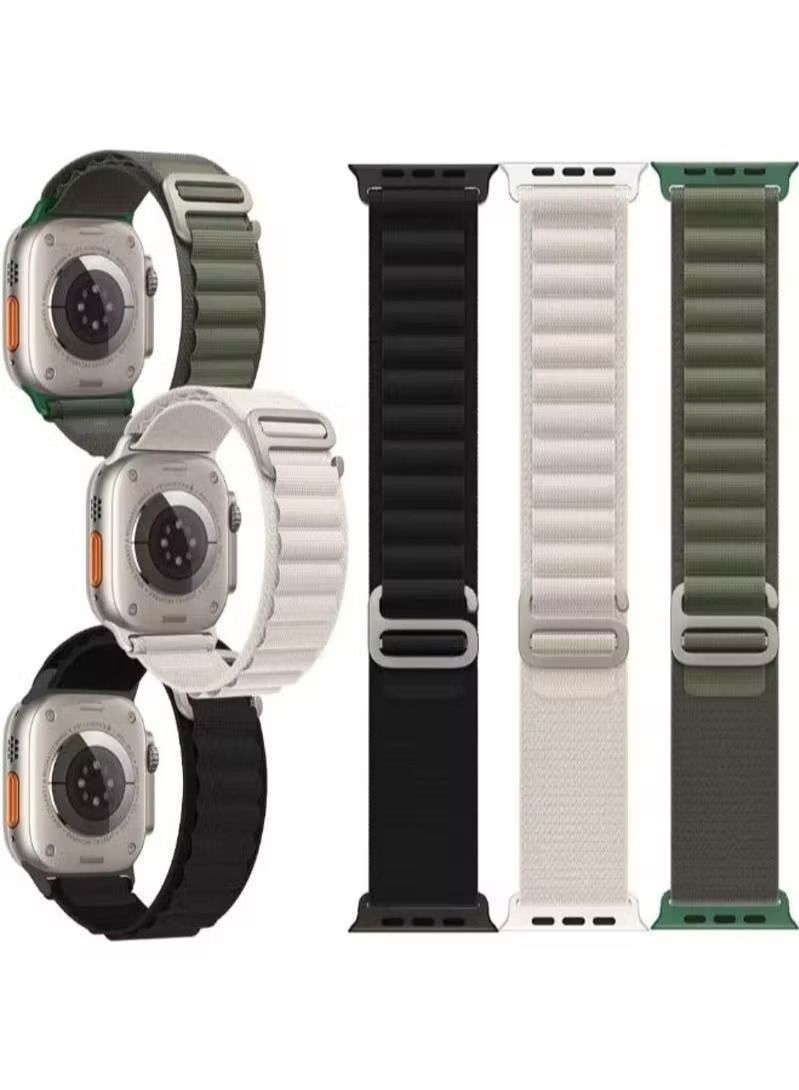 Zaboon Alpine Loop Compatible With Apple Watch Band 44mm 45mm 49mm Replacement Women Men's, Sport Braided Woven Polyester G-hook slides Strap for iWatch Ultra Series SE 8/7/6/5/4/3/2/1 - Image 1