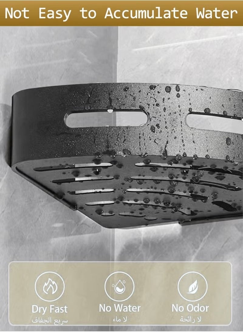 Beauenty 2 Pack Corner Shower Caddy, Shower Storage Organizer with Towel Rack, Bathroom Storage Shelf for Toilet, Kitchen, Bedroom - Image 5