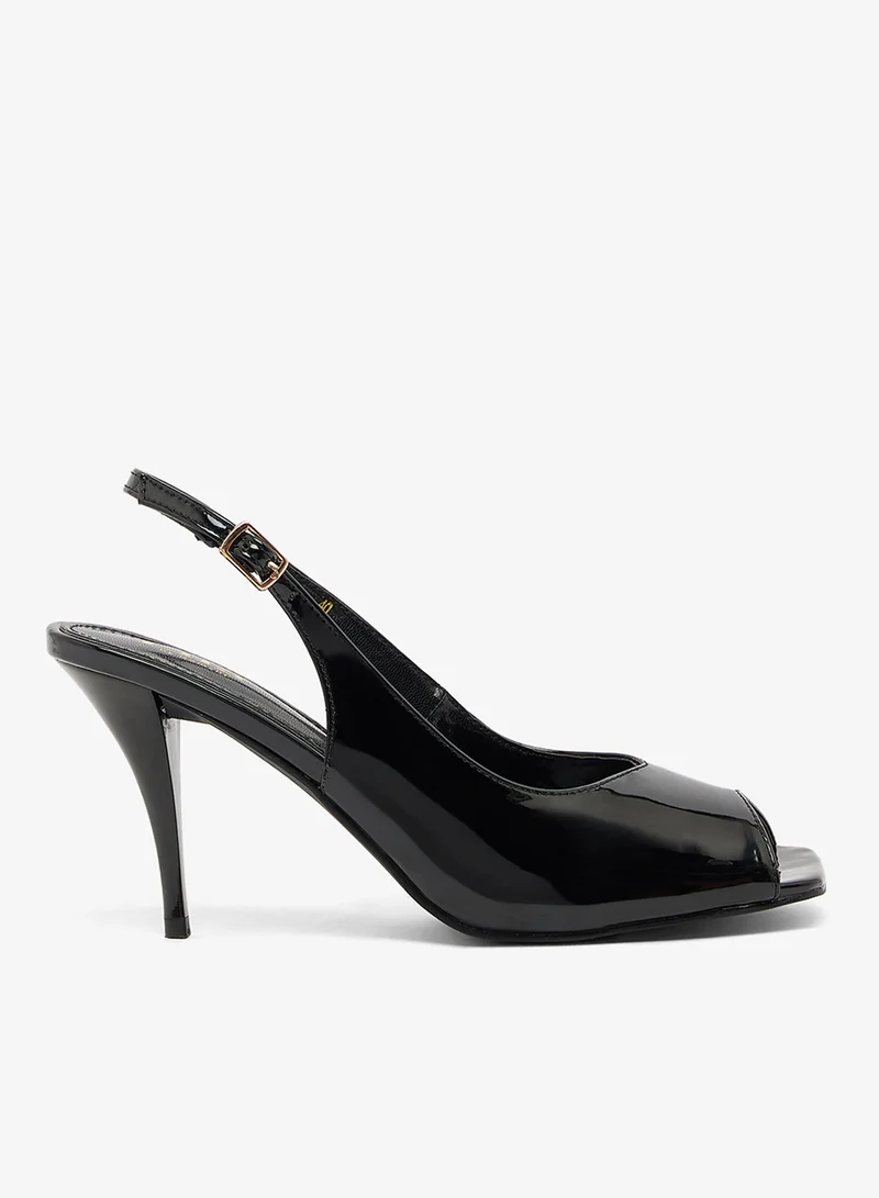ELLA Open Toe High Heel Sling Back Pumps