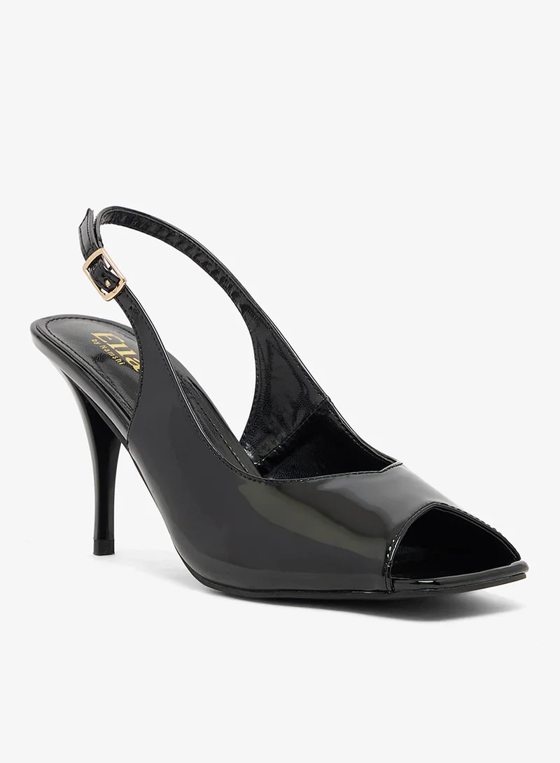 ELLA Open Toe High Heel Sling Back Pumps