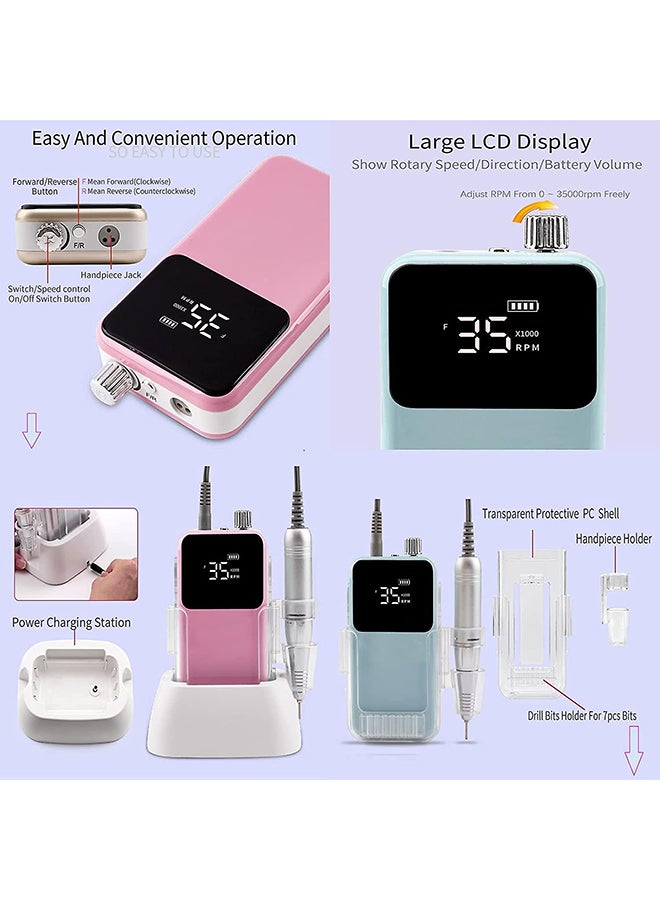 brunson Nail Drill Machine Electric Nail Drills Electric Drill Machine File Polisher Manicure 35000Rpm - Image 5