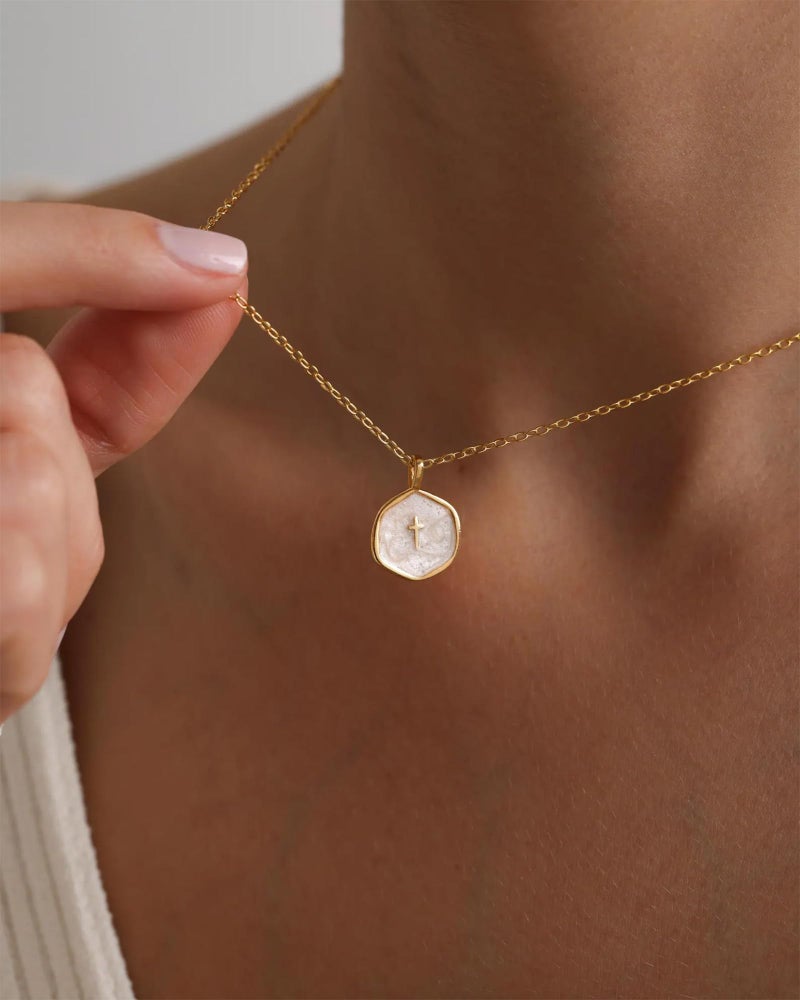 SERYNOW Small Cross Necklace for Women, Dainty 14K Gold Plated Cross Pendant Necklace, Everyday Simple Cross Charm Choker Minimalist Religious Jewelry Cute Trendy Gifts - Image 3