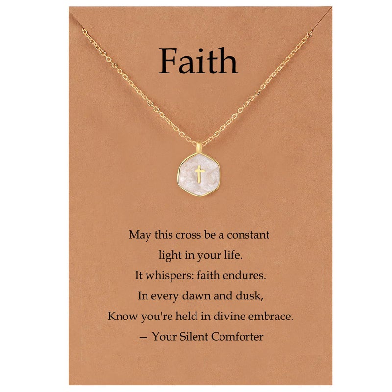 SERYNOW Small Cross Necklace for Women, Dainty 14K Gold Plated Cross Pendant Necklace, Everyday Simple Cross Charm Choker Minimalist Religious Jewelry Cute Trendy Gifts - Image 2