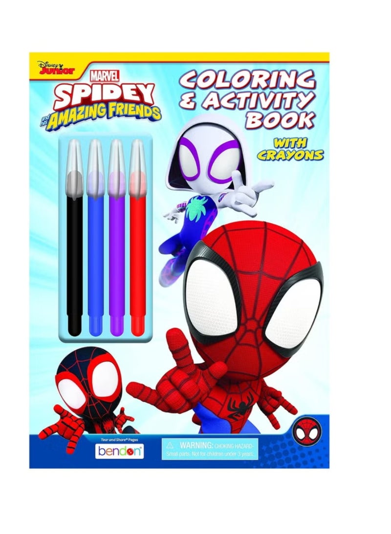 Disney Spidey Coloring & Activity Book with Stickers and Crayons for Kids 3+ | 48 Pages, SKOODLES 101124 - Image 1