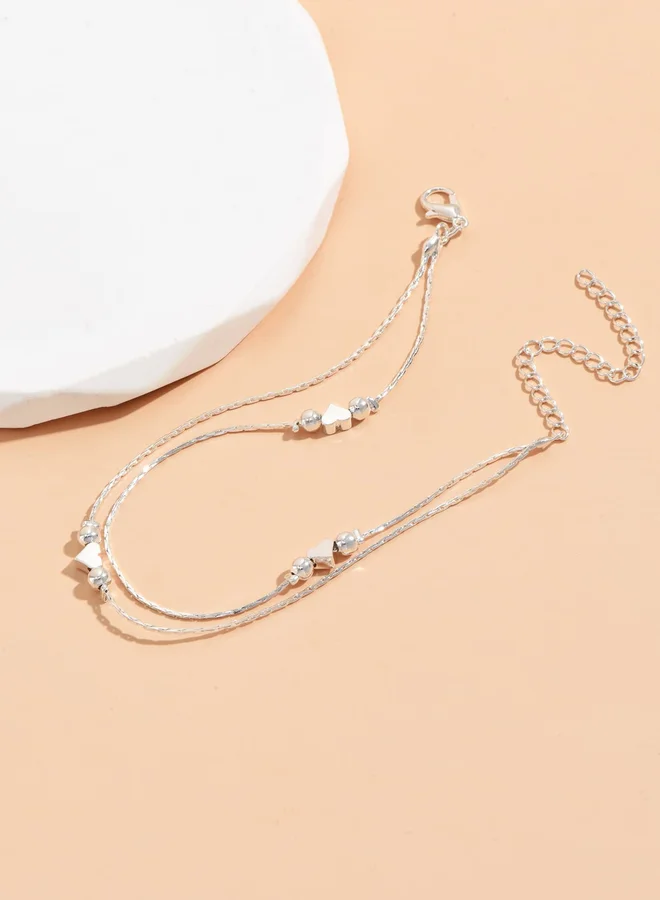 Take Two  Dual Chain Heart-Shaped Anklet for Women | Best Price UAE
