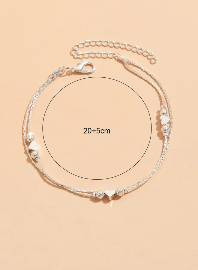 Take Two  Dual Chain Heart-Shaped Anklet for Women | Best Price UAE