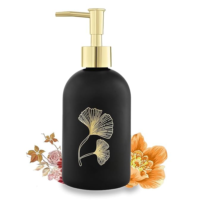 Haristar Premium Glass Soap Dispenser with Stainless Steel Pump | Refillable Hand Wash & Dish Soap Bottle for Bathroom & Kitchen - Image 1