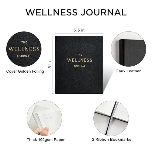 &And Per Se And Per Se Wellness Journal, Self Care & Daily Journal for Women, Mental Health Planner with Habit Tracker, Diet & Goals, Undated, Gift-Ready (Black) - Image 2