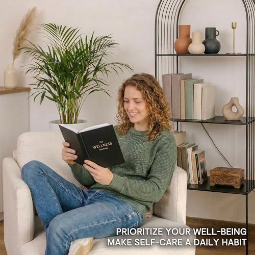 &And Per Se And Per Se Wellness Journal, Self Care & Daily Journal for Women, Mental Health Planner with Habit Tracker, Diet & Goals, Undated, Gift-Ready (Black) - Image 4