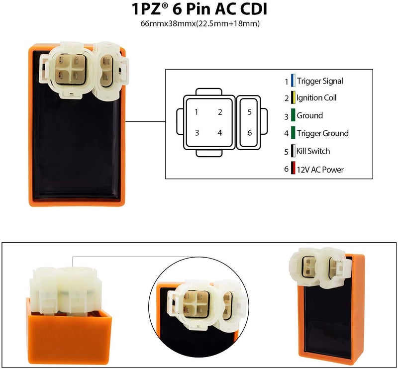 1PZ O6P-RS3 Racing Cdi Ignition Coil Spark Plug Replacement for Honda Xr Crf Crf50 Xr50 Xr70 Xr80 Xr100 - Image 2