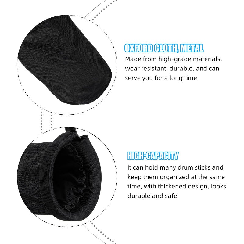 Oxford Fabric Drumstick Holder With Single Screw Bucket Pouch For Drum Set Players - Image 4