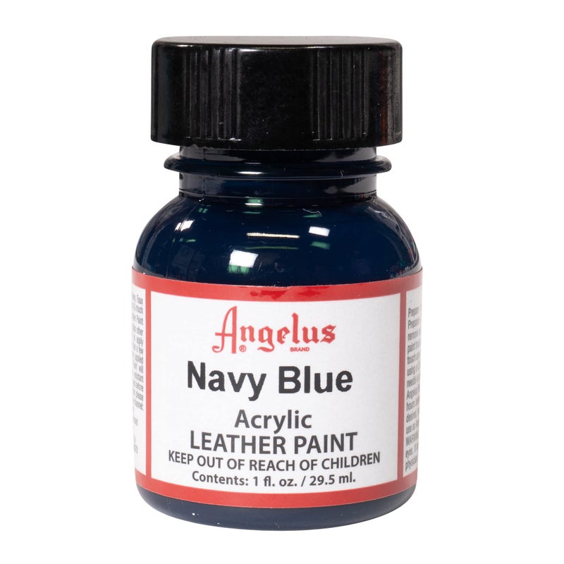 Angelus Acrylic Leather Paint For Shoes, Sneakers, Leather, Canvas, Furniture, and More - 1 fl oz, Navy Blue - Image 1