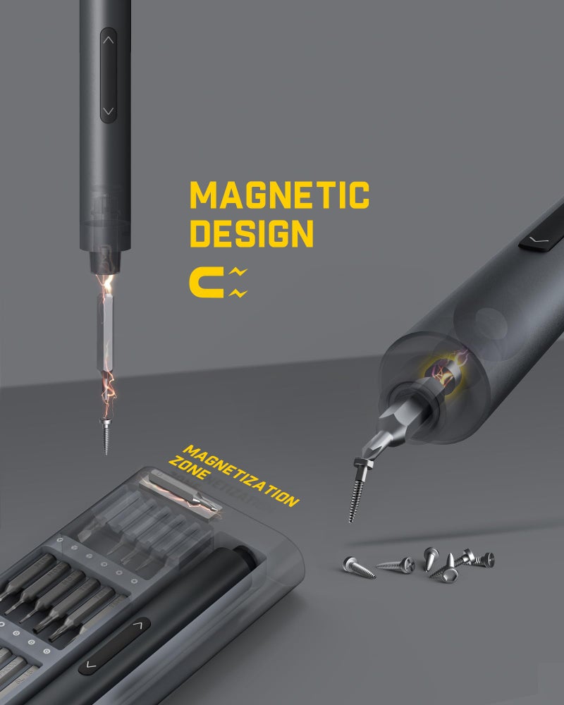 Fanttik E1 Pro 3.7V Mini Electric Screwdriver, Precision Screwdriver Set with 24 Magnetic Bits, Max. 3 N.m, Magnetic Storage, 5/32''Hex, Repair Tool Set for Phone Camera Laptop Watch - Image 5