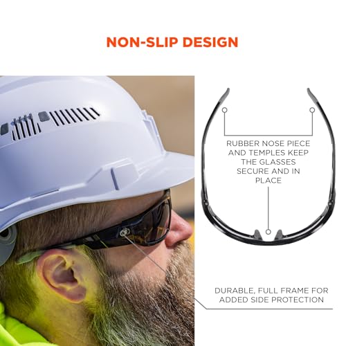 Ergodyne Skullerz Odin Polarized Safety Sunglasses - Black Frame, Smoke Lens - Image 4