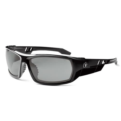 Ergodyne Skullerz Odin Polarized Safety Sunglasses - Black Frame, Smoke Lens - Image 1