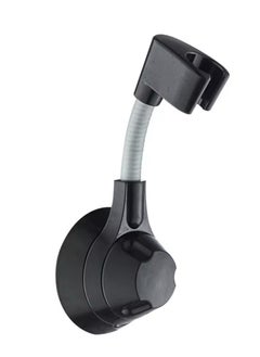 BLUE CORAL Suction Cup Shower Holder Adjustable Shower Head Holder Nozzle Handheld Holder Punch-Free Multi Angle Rotation Shower Bracket (Black)  - Image 1