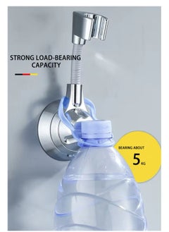 BLUE CORAL Suction Cup Shower Holder Adjustable Shower Head Holder Nozzle Handheld Holder Punch-Free Multi Angle Rotation Shower Bracket (Black)  - Image 3