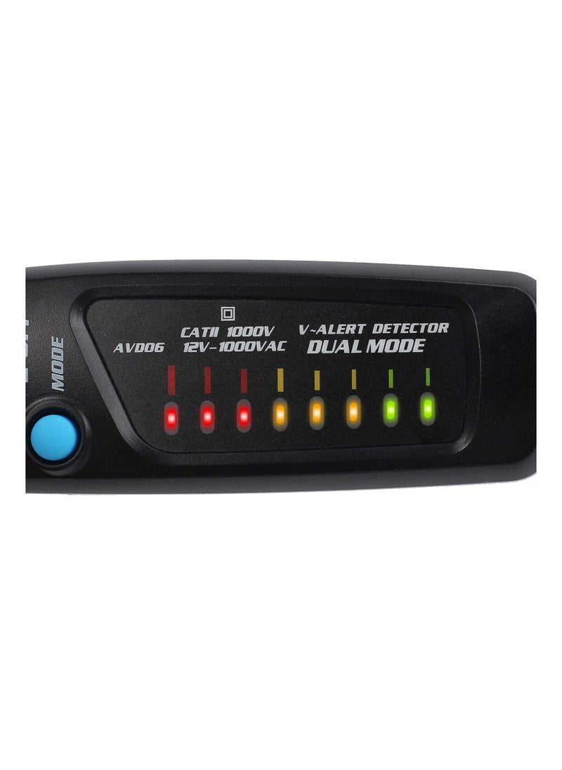 NIBEMINENT - AVD06 Non-Contact Voltage Detector, Electric Power Socket Outlet AC Tester Pen, 12-1000V, Auto/Manual Mode, Adjustable Sensitivity, NCV Live Wire Check with Color LED Indicator, Flashlight - Image 1