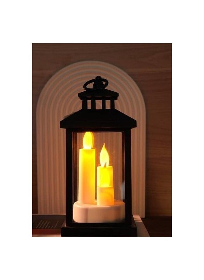 AtrauX LED Small Hanging Lantern With Plastic Candle Holder  - Image 1