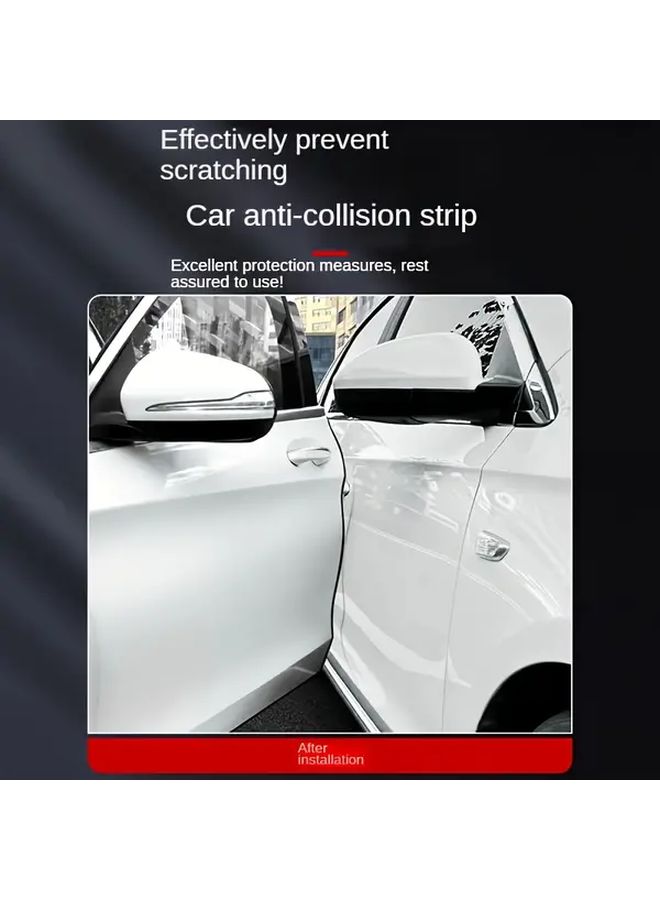 Black 1pc PVC Car Door Anti Collision Strip Universal For SUVs Sedans Sports Cars And Commercial Vehicles Shock Absorption Scratch Protection - Image 4