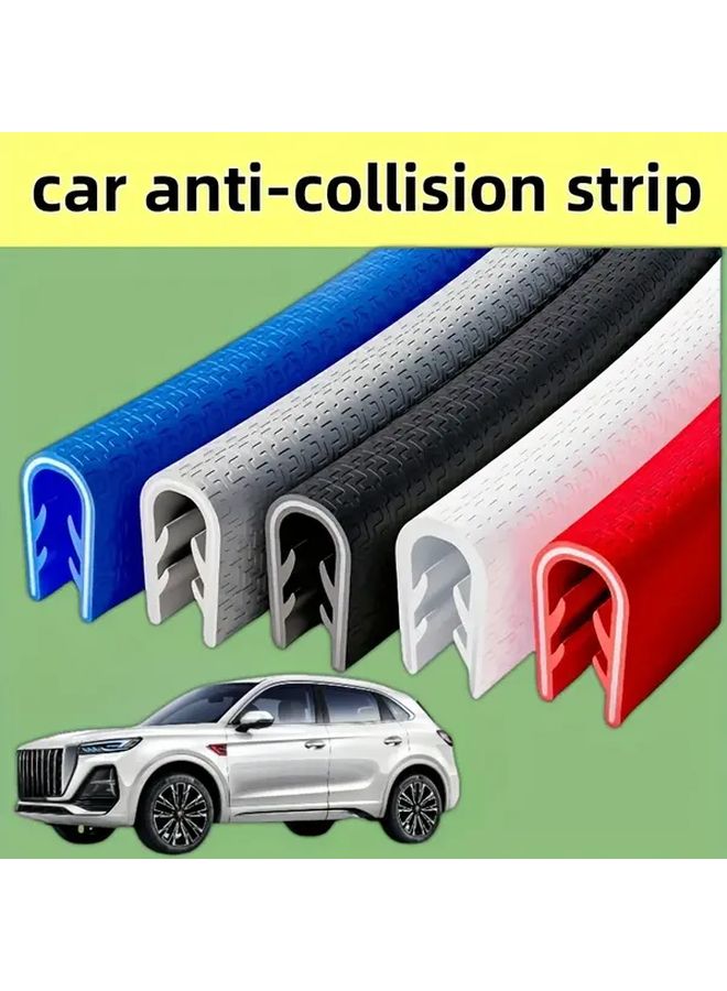 Black 1pc PVC Car Door Anti Collision Strip Universal For SUVs Sedans Sports Cars And Commercial Vehicles Shock Absorption Scratch Protection - Image 1