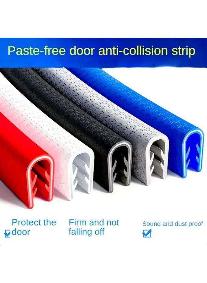 Black 1pc PVC Car Door Anti Collision Strip Universal For SUVs Sedans Sports Cars And Commercial Vehicles Shock Absorption Scratch Protection - Image 5