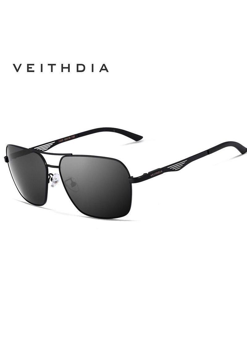Veithdia Men's Polarized UV400 Square Frame Sunglasses - Image 1