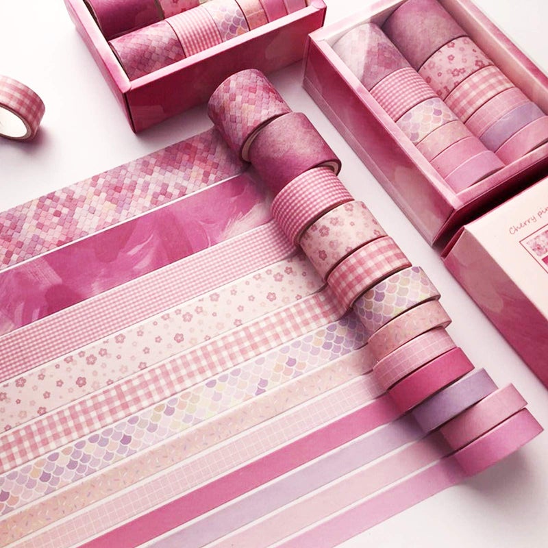 DAPUTOU 12 Rolls Washi Tape SetDecorative Plaid Pattern Washi Masking Tape Sets for CraftKidsScrapbookDIYGift Wrapping - Image 3