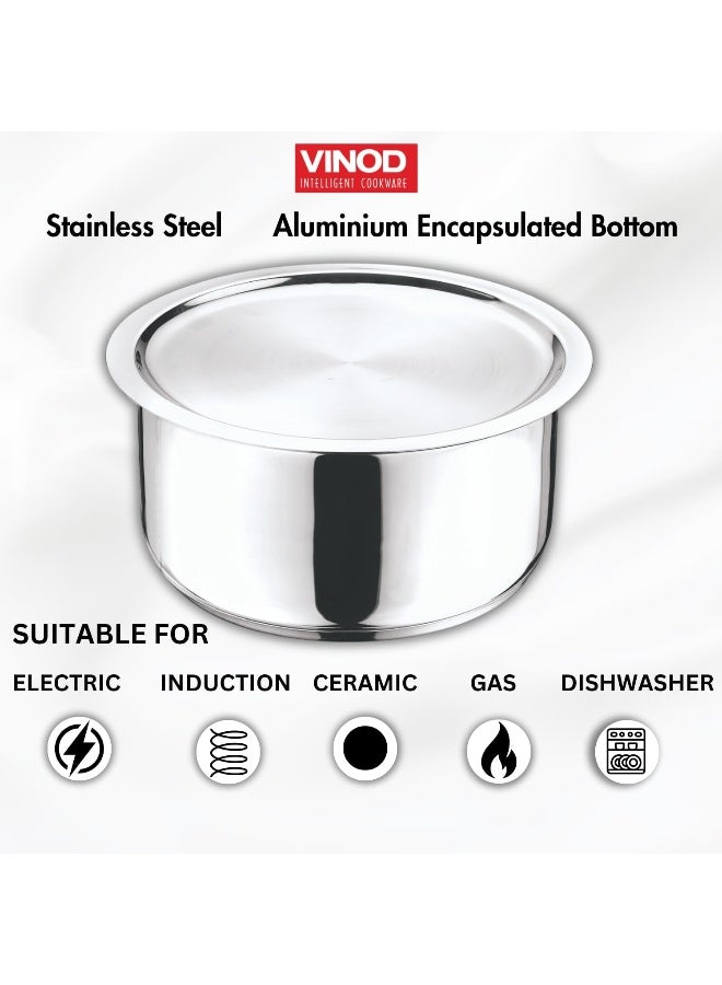 Vinod Stainless Steel 304 Grade Tope with Lid - 14 cm, 1.1 L (Induction Friendly) - Image 3
