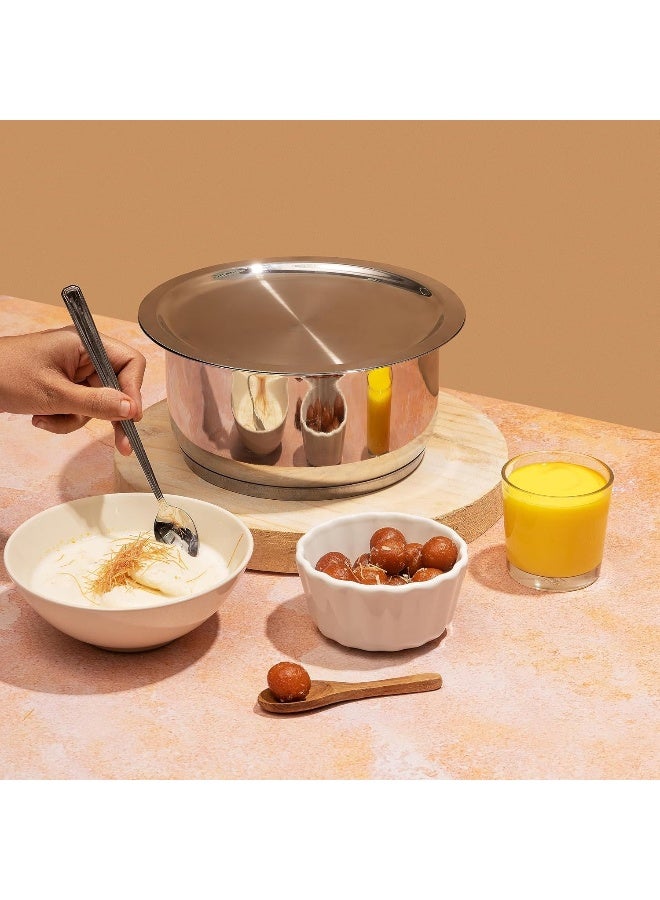 Vinod Stainless Steel 304 Grade Tope with Lid - 14 cm, 1.1 L (Induction Friendly) - Image 2