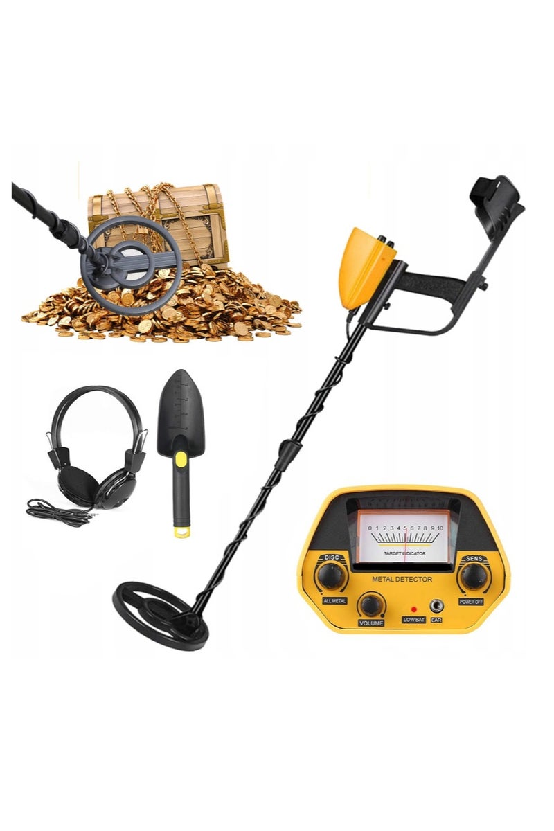 Generic Metal Detector High Precision Metal Jewelry Treasure Hunter Gold Digger Metal Detecting Tools with All Metal & Disc Mode Waterproof 8-Inch Coil Earphones and Plastic Shovel - Image 1