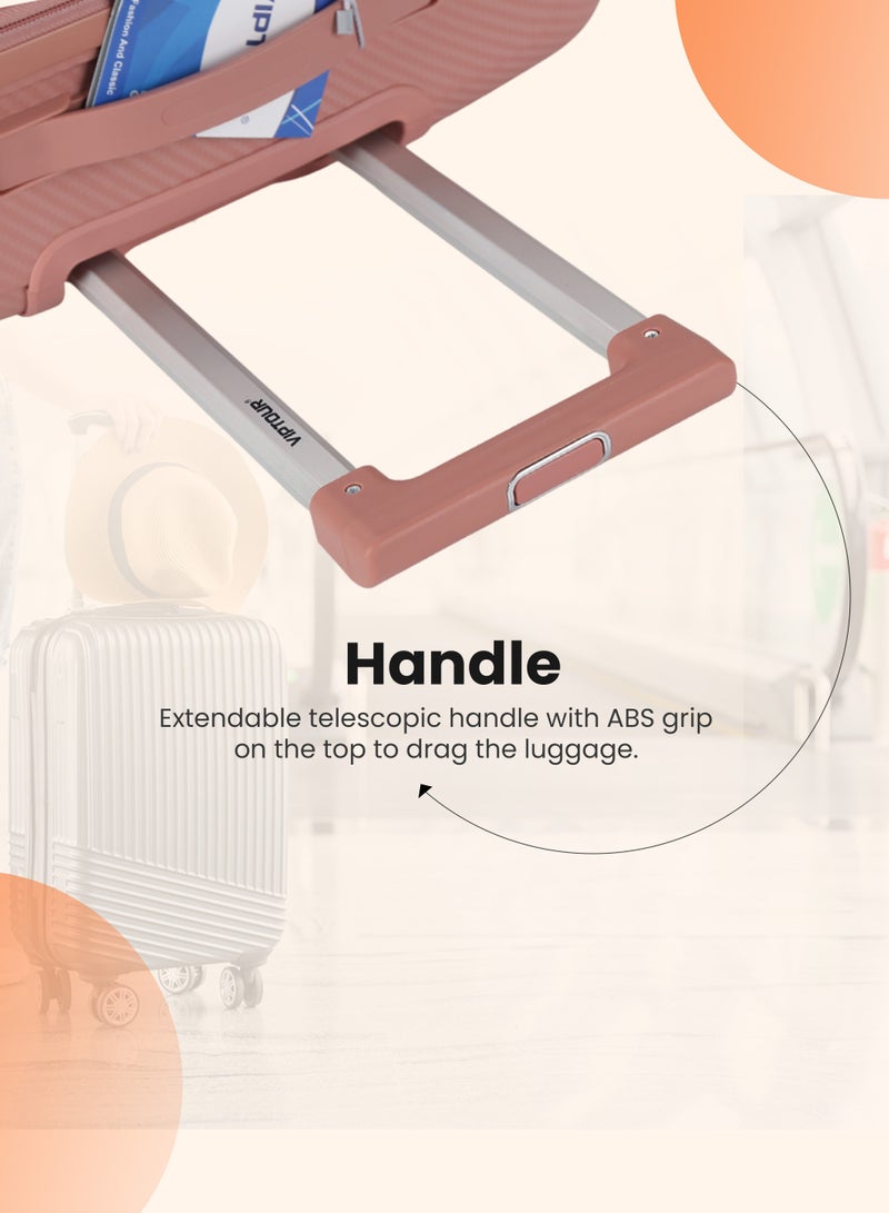 VIPTOUR 3 Pieces PP Hardside 360 degree Spinner Wheels Trolley Luggage Set with TSA Lock 20/24/28 Inch - Image 3