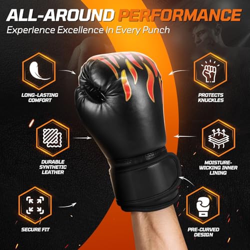 Flexzion Boxing Gloves for Kids 4oz – Black Training Punching Bag Mitts, Kid Boxing Gloves with Faux Leather & Wrap-Around Wrist Protection for Boys & Girls Ages 3-8 Years - Image 5
